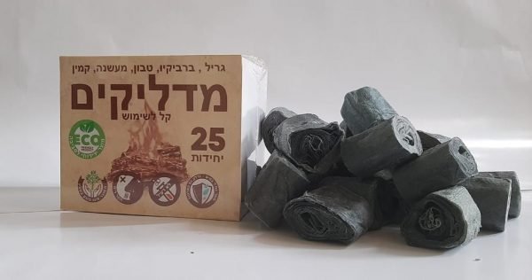 10 חבילות מדליקים לקמין