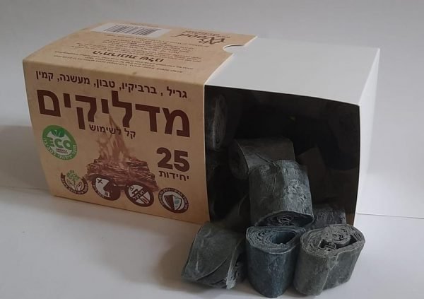 10 חבילות מדליקים לקמין